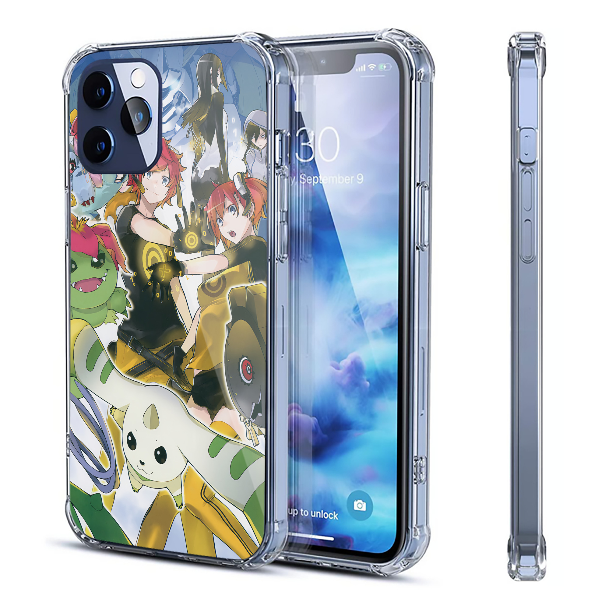 （画像用） Digimon デジタルモンスター/デジモン 【iPhone 12シリーズ対応】透明スマホケース（クリアソフトケース）